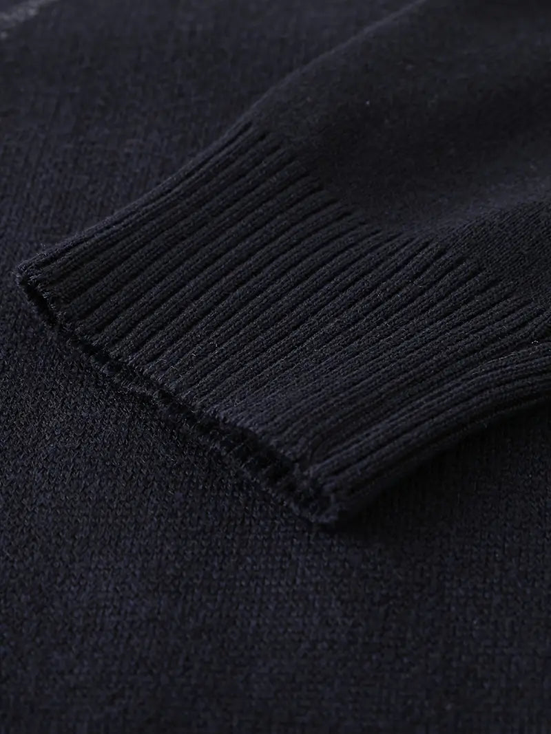 Yoann - Quarter-Zip Knitted Sweater