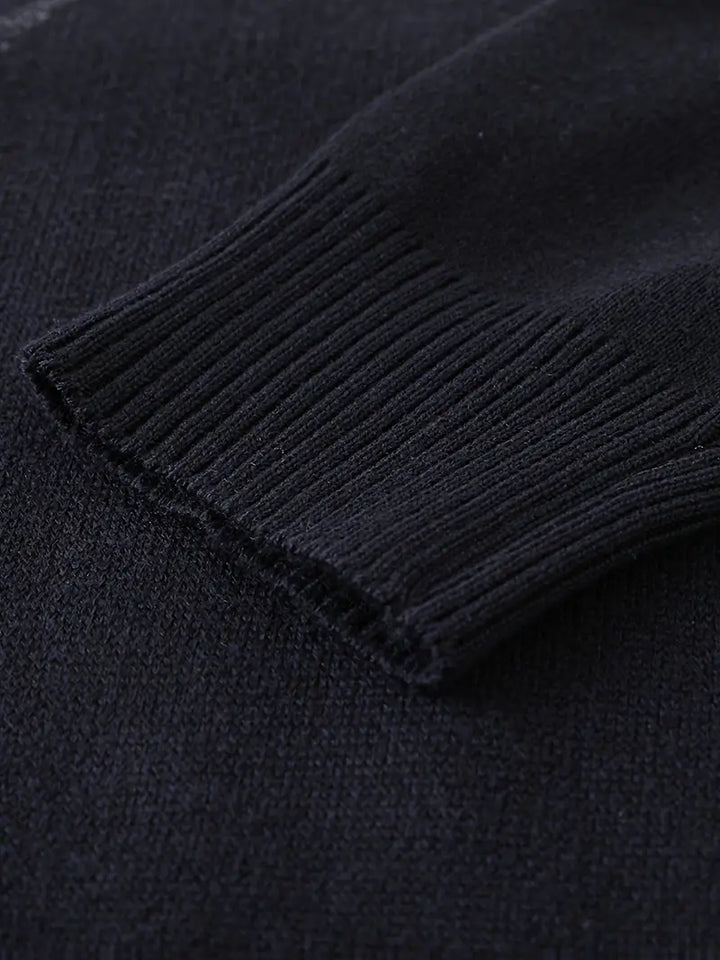 Yoann - Quarter-Zip Knitted Sweater