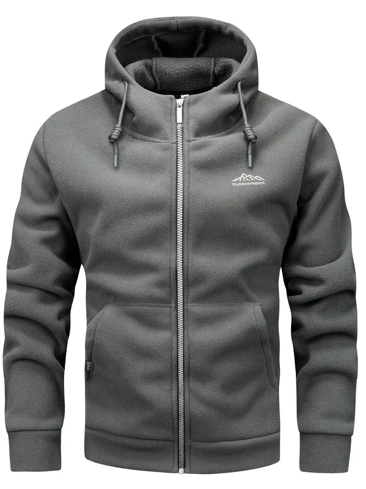 Aubin - Long Sleeve Zip-Up Hoodie With Pockets