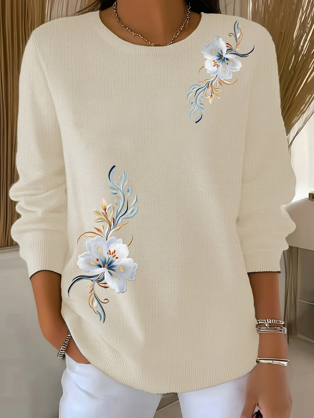Adelurella - Elegant Long Sleeve Sweater
