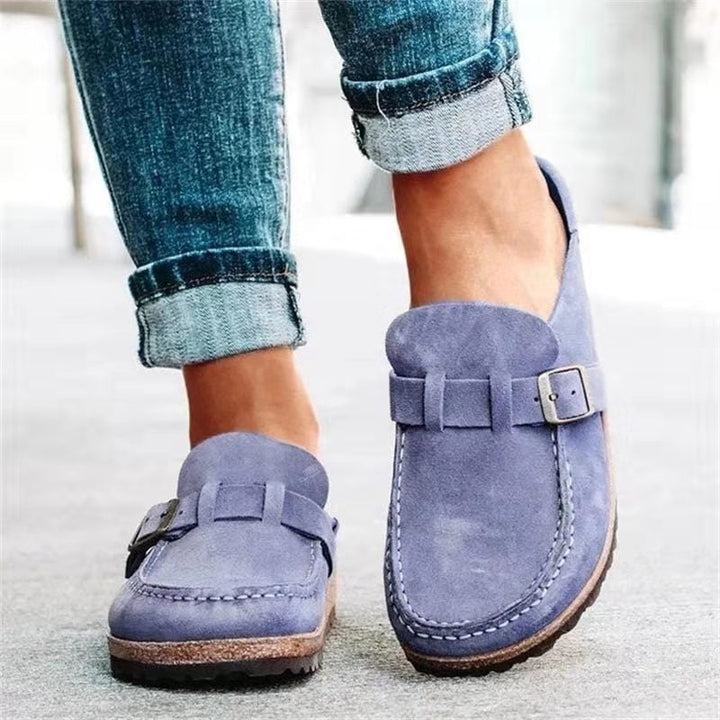 Anerorica - Buckle Strap Suede Loafer