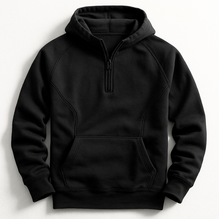 Vesperguard - Quarter Zip Hooded Long Sleeve Sweatshirt