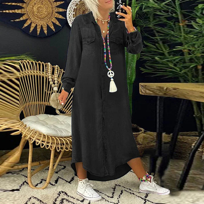 Lilla - Comfortable Shirt Dress In Denim
