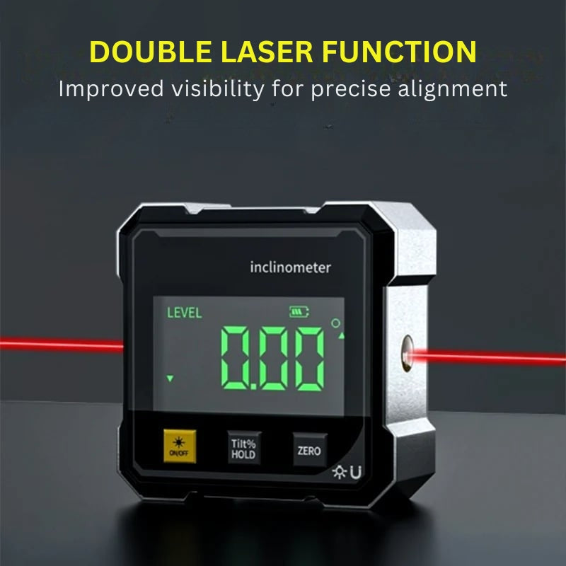 MagPro - 4 Sided Magnetic Digital Protractor With Laser