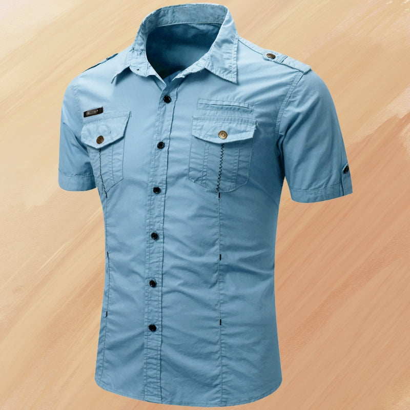 Ryder - Elegant Summer Short Sleeve Shirt With Pocket