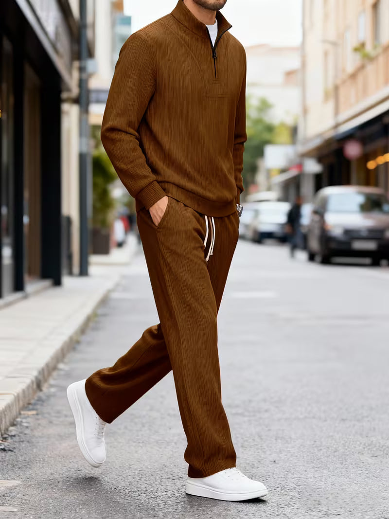 Milierix - Quarter-Zip Two-Piece Tracksuit Set