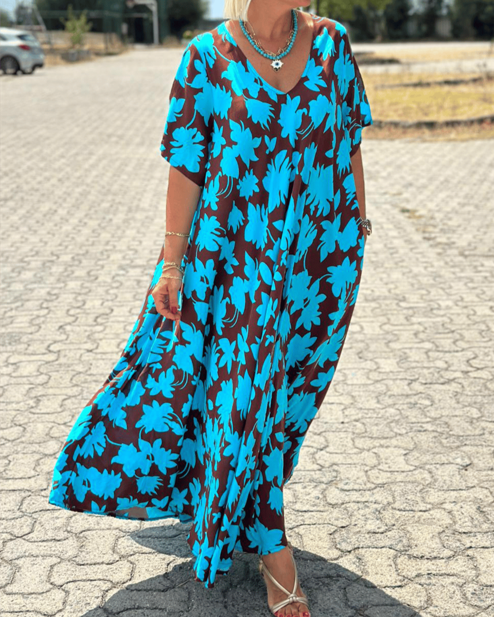 Gomez - Casual Floral Print Maxi Dress