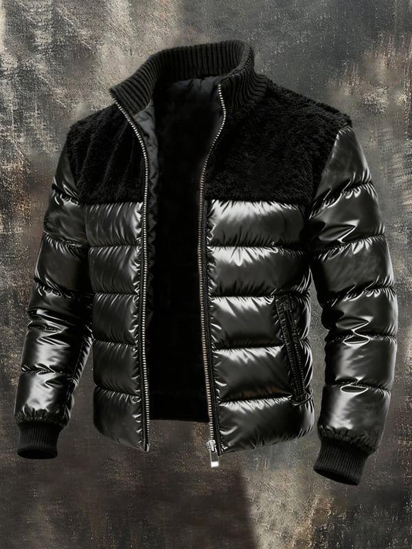 Maignan - Retro Warm Plush Patchwork Outdoor Jacket