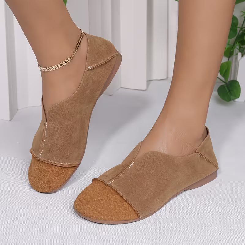 Bethan - Flexible Foldable Square Toe Flat Shoes