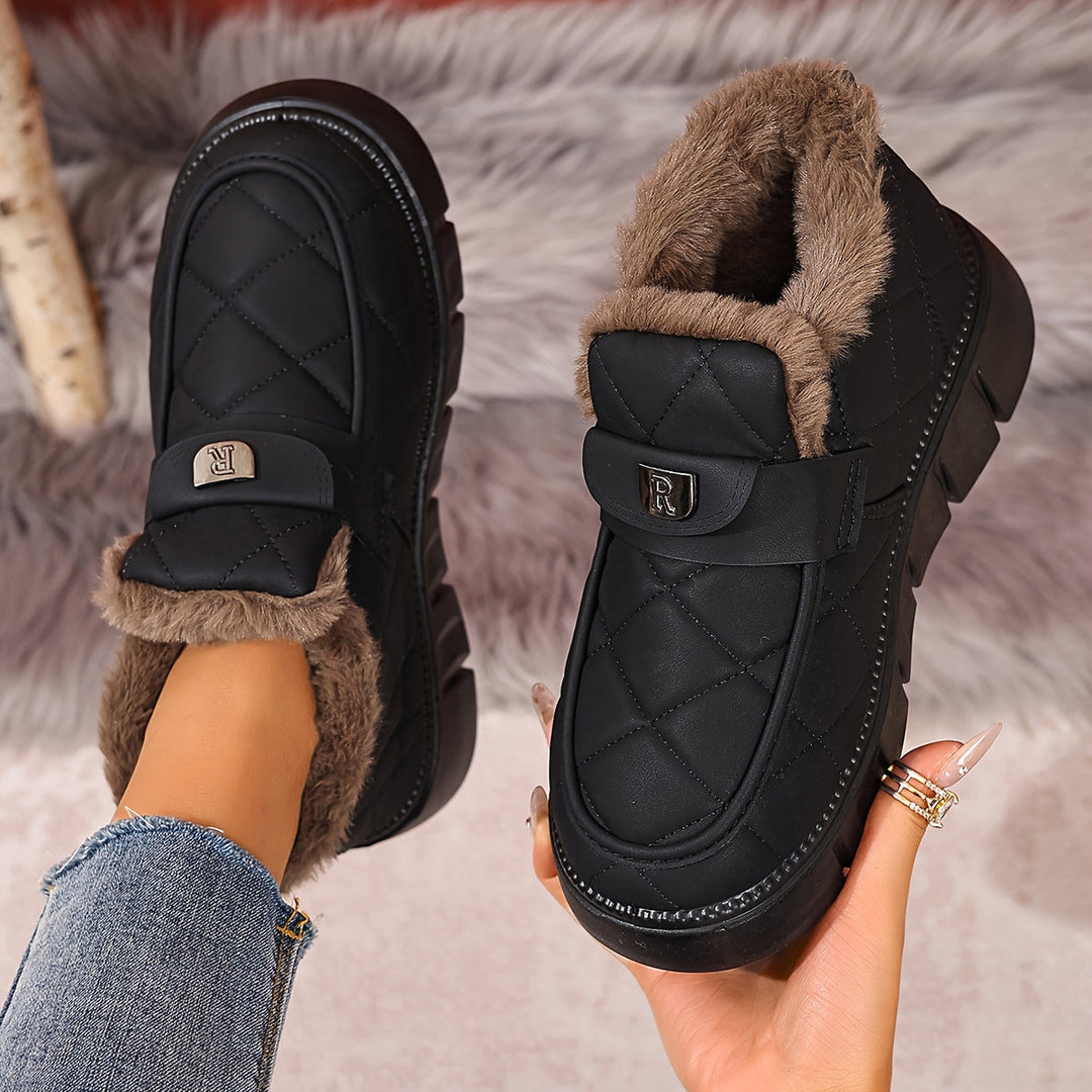 Lauronys - Shoes With Quilted Uppers and Plush Lining