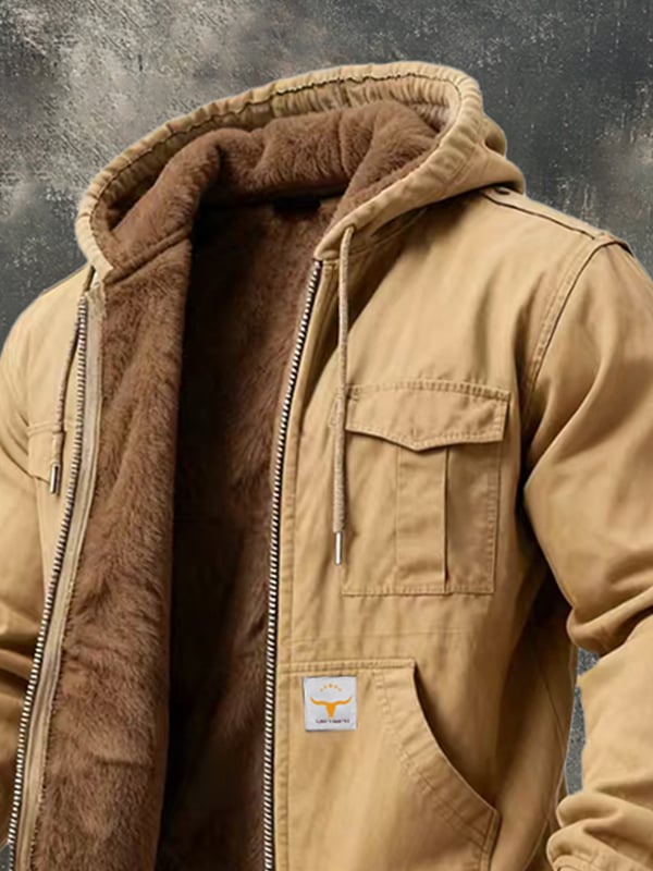 Riccardo - Retro Outdoor Hoodie Jacket With Pocket