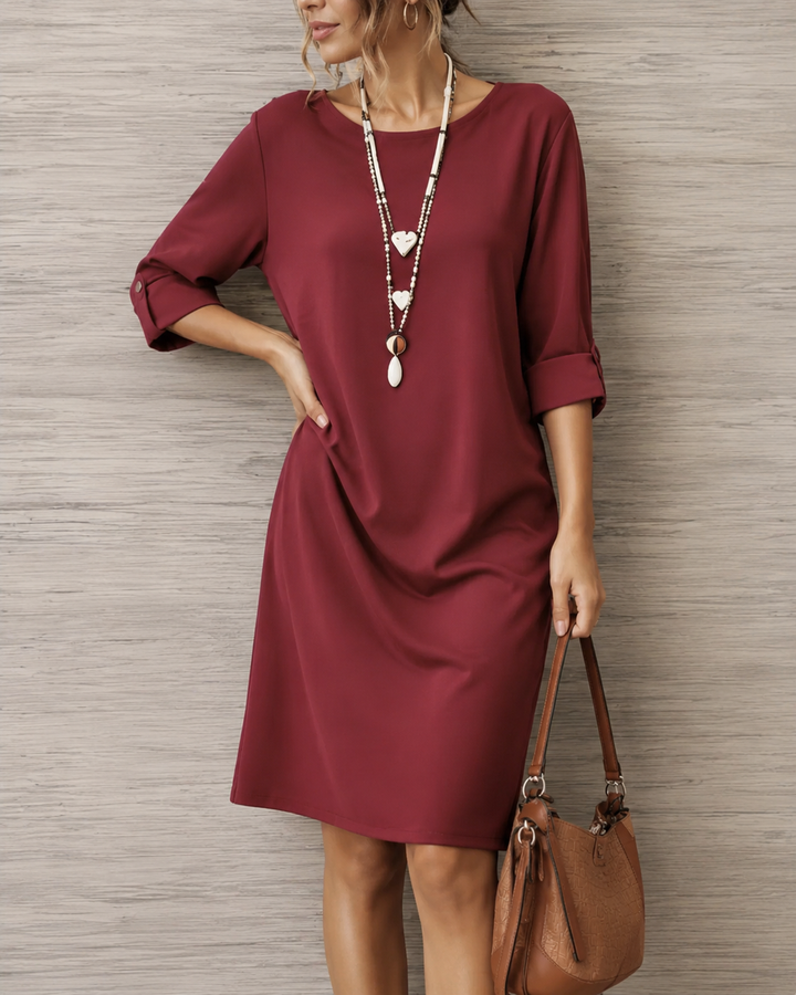 Novis - Round-Neck Shift Dress With Pockets