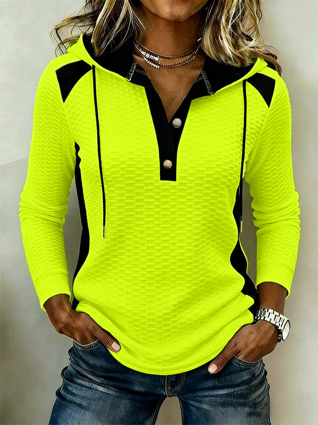 Talette - Casual Long Sleeve Hooded Top