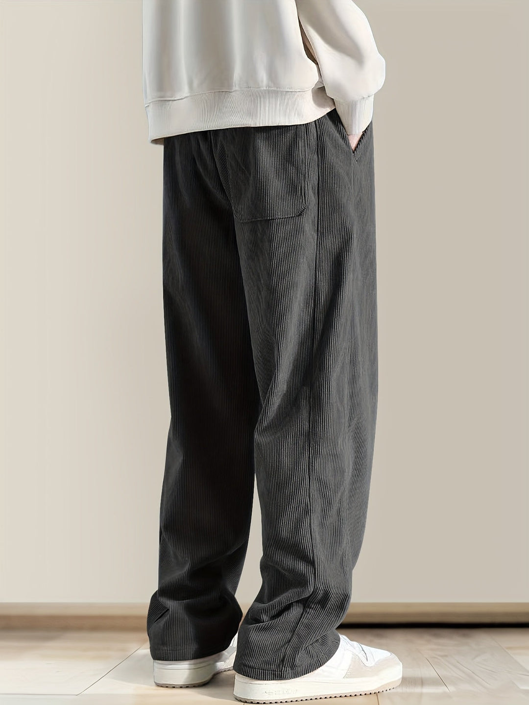 Ellyson - Corduroy Pants With Drawstring Waist