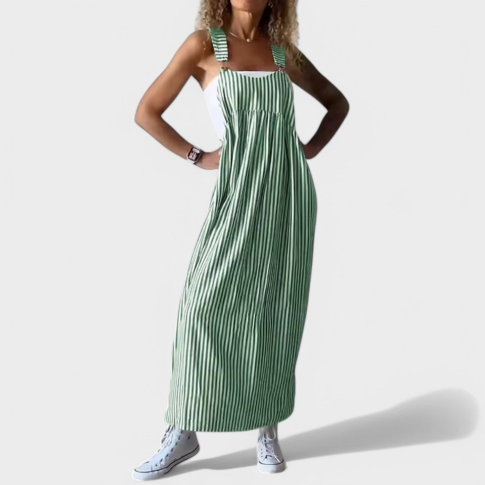 Guzel - Stylish Stripe Print Maxi Dress