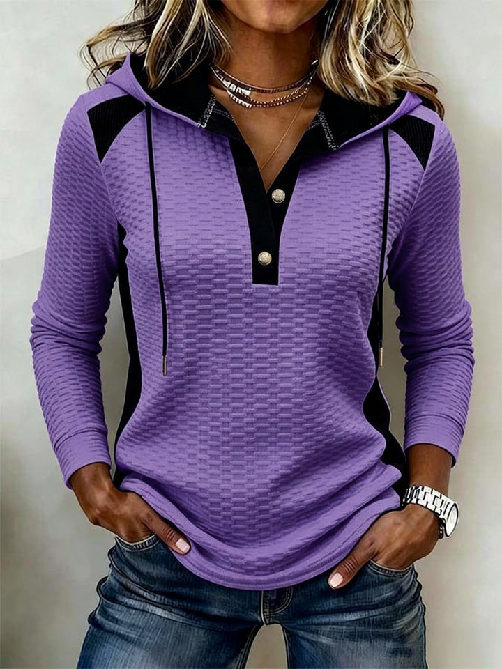 Talette - Casual Long Sleeve Hooded Top