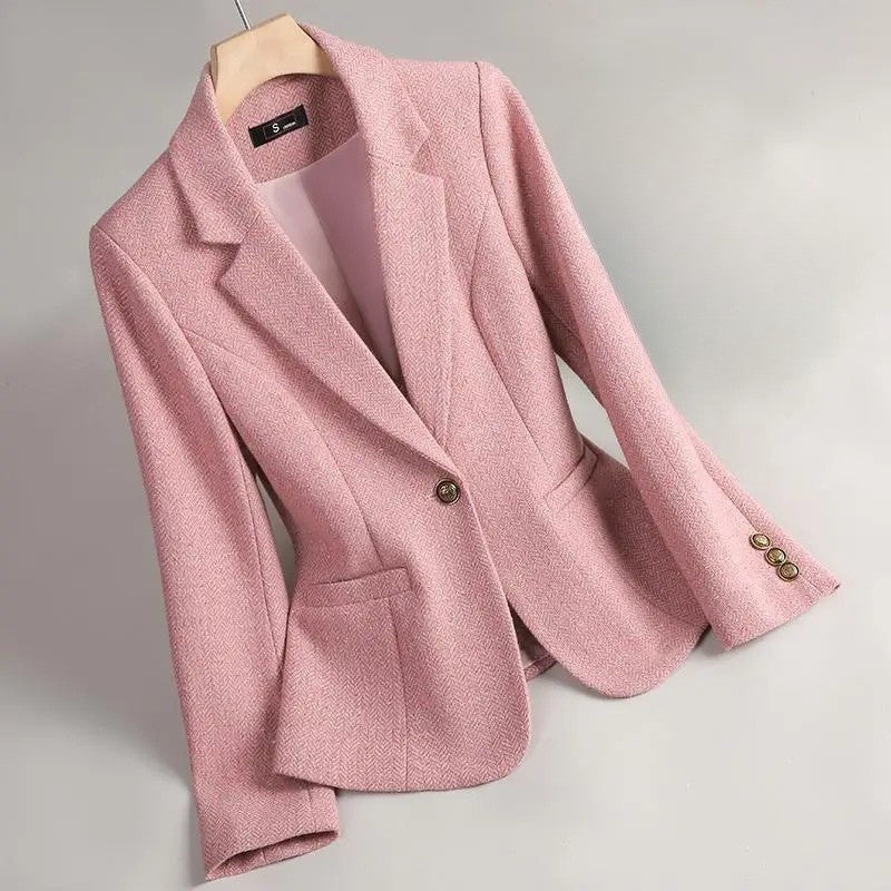 Cesira - Herringbone Tweed Blazer