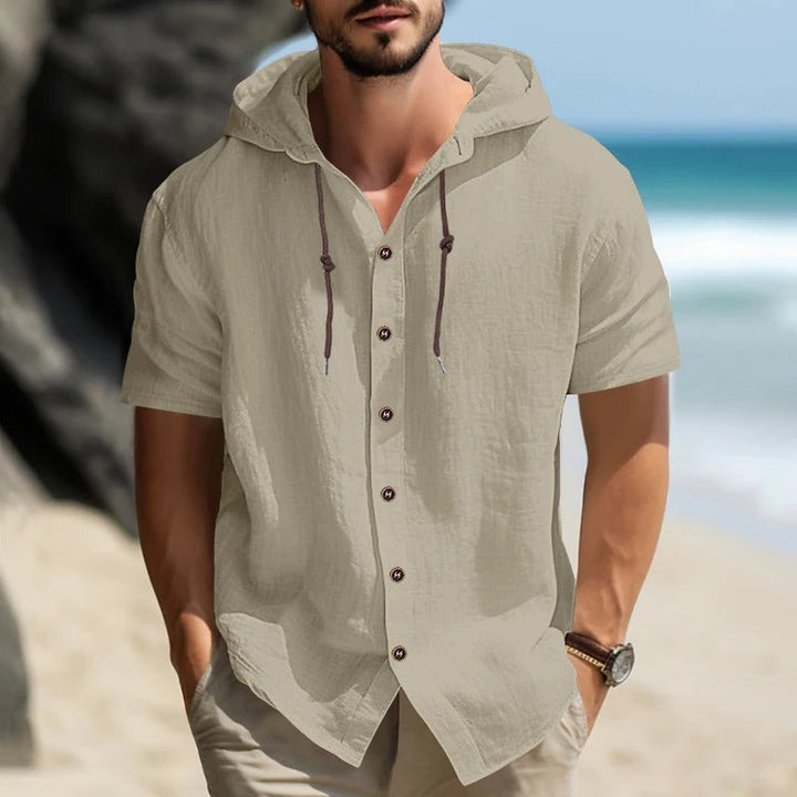 Osvaldo - Comfortable Short Sleeve Hooded Shirt