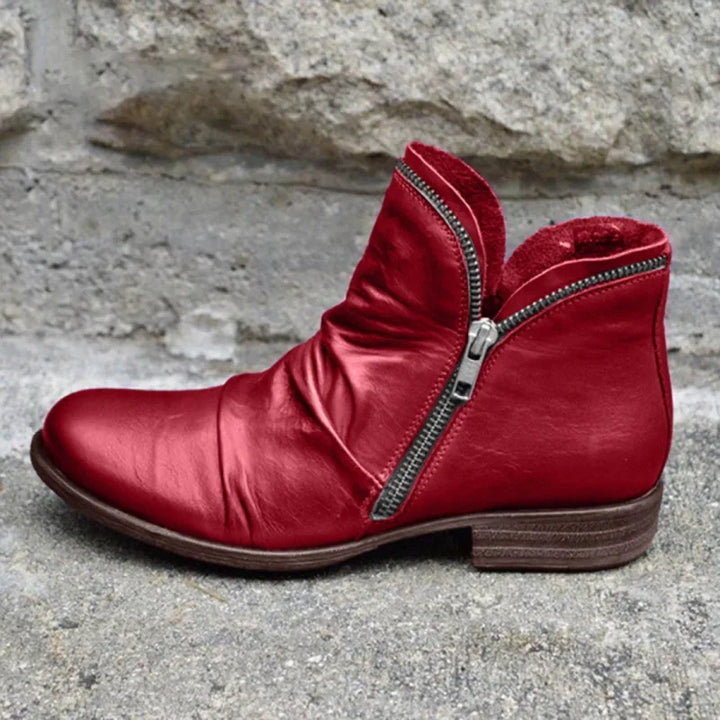 Lianella - Orthopedic Ankle Boots With Zipper