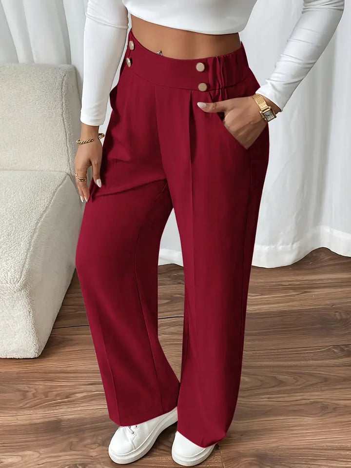 Orvella - Comfortable Wide Leg Pant With Pockets