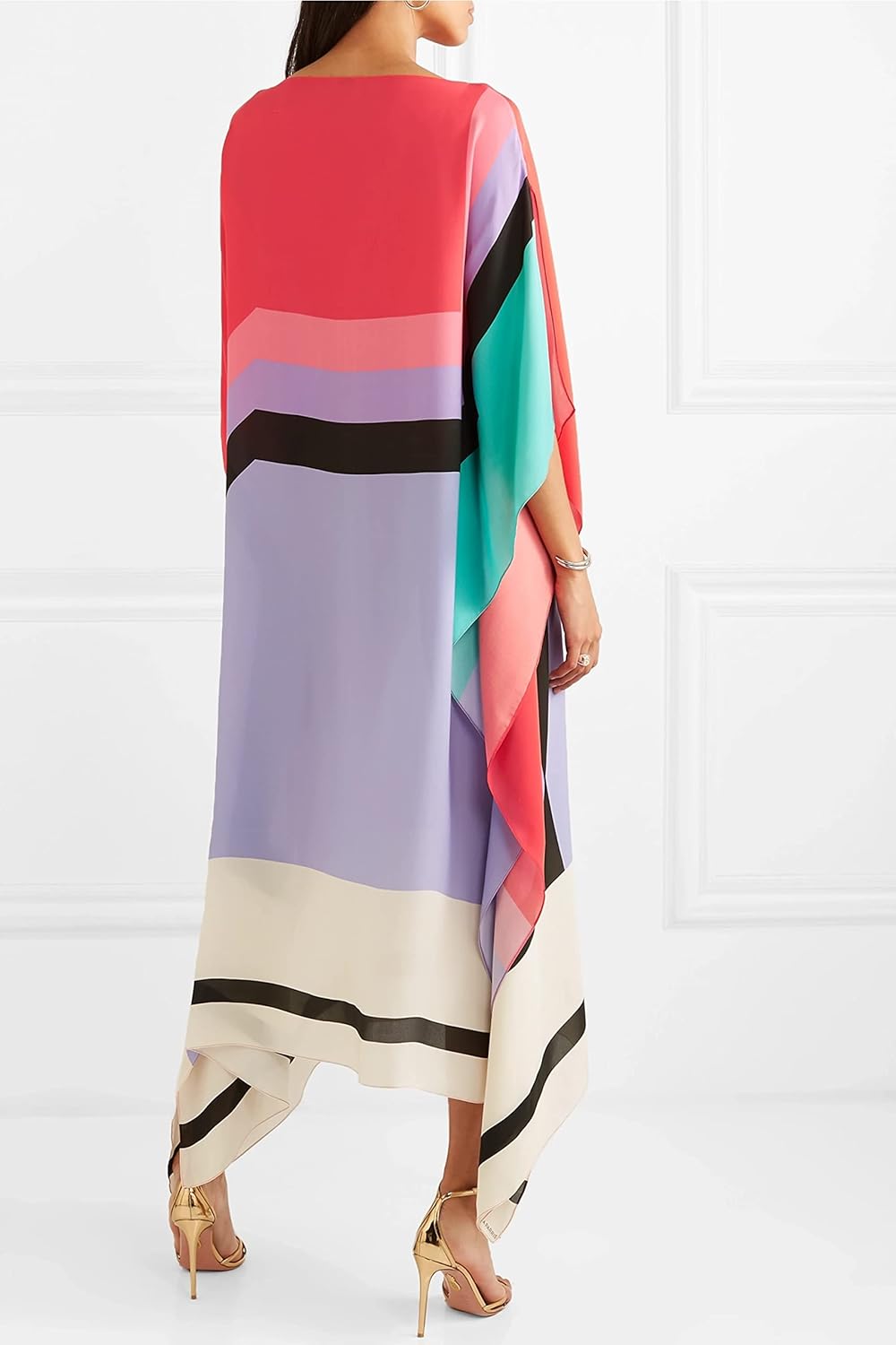 Shraddha - Striped Print Patchwork Dress