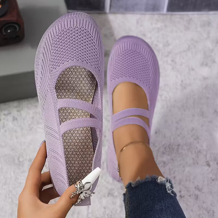 Kethryn - Mary Jane Knit Slip On Shoes