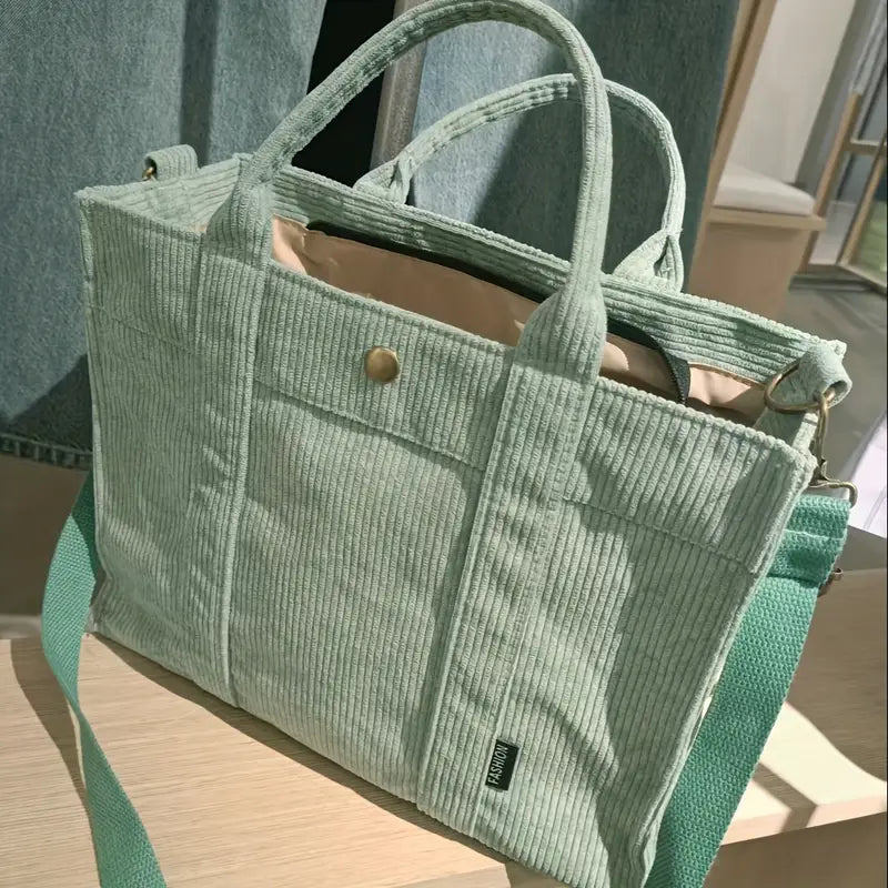 Marella - Vintage Inspired Corduroy Tote Bag