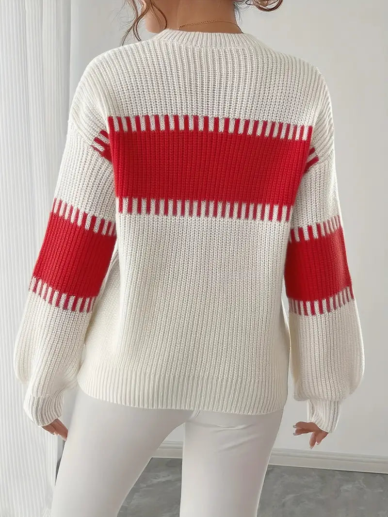 Gyneth - Long Sleeve Sweater With Round Neck
