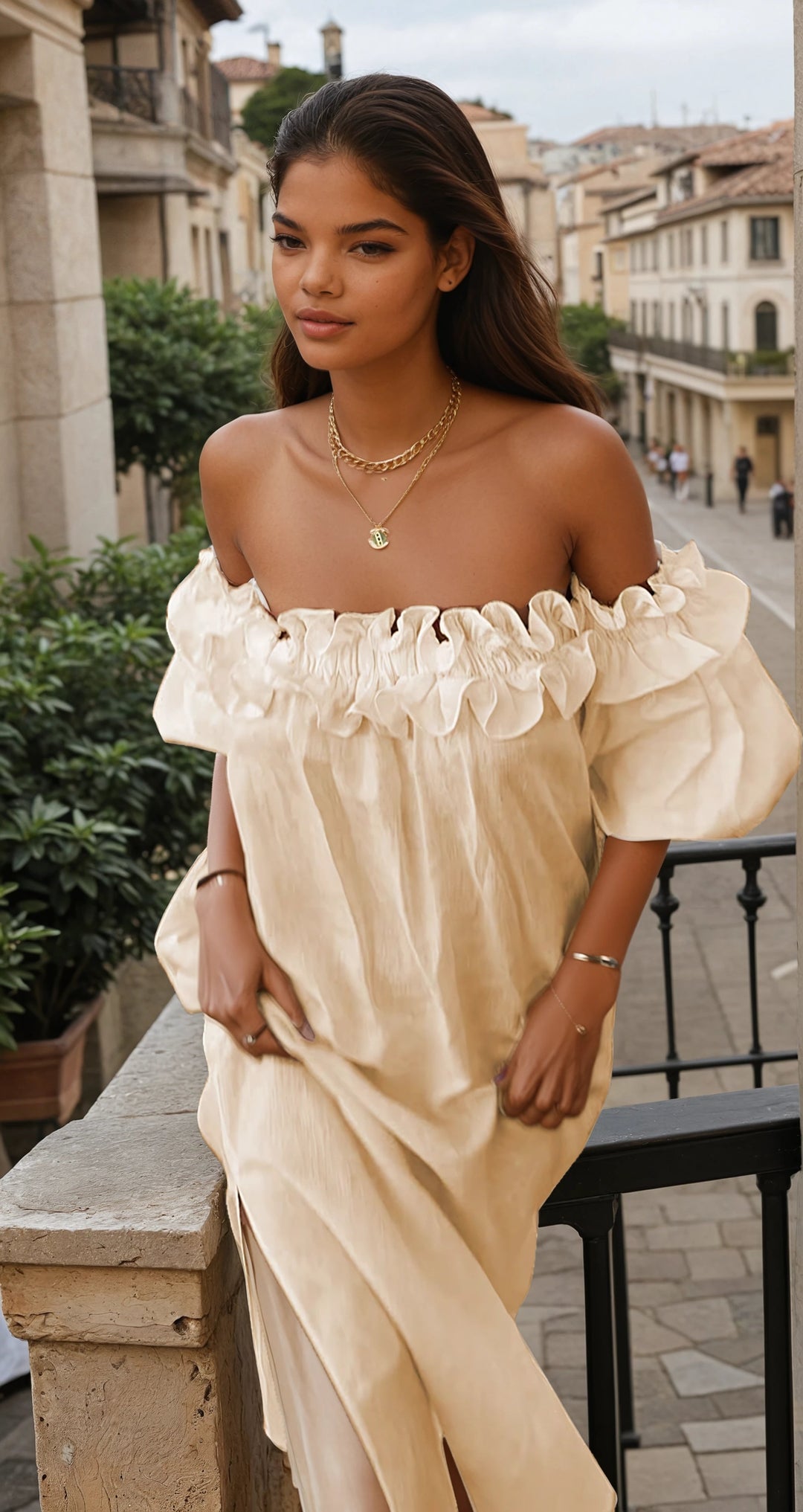 Francisca - Elegant Off Shoulder Summer Dress
