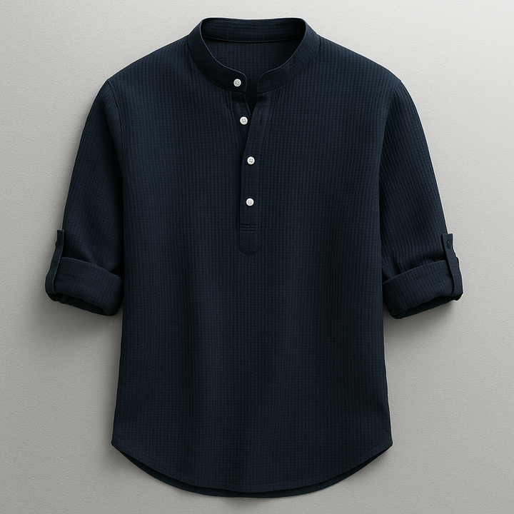 Shon - Long Sleeve Shirt With Button Down Collar