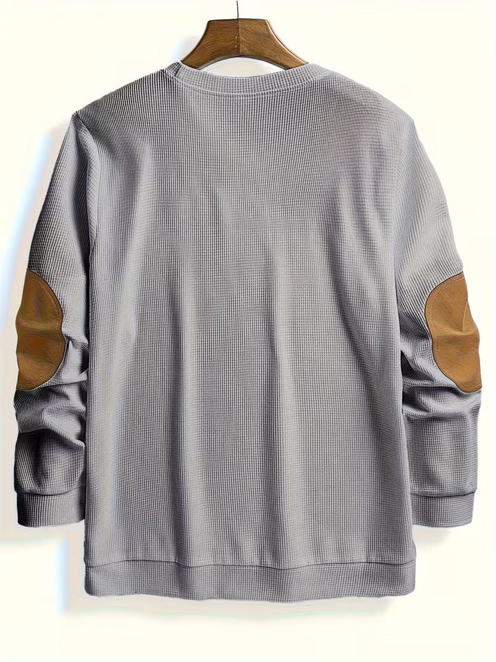 Apexcore - Casual Waffle Knit Sweatshirt
