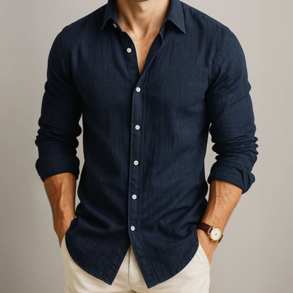 Dilshan - Casual Cotton Linen Shirt With Button