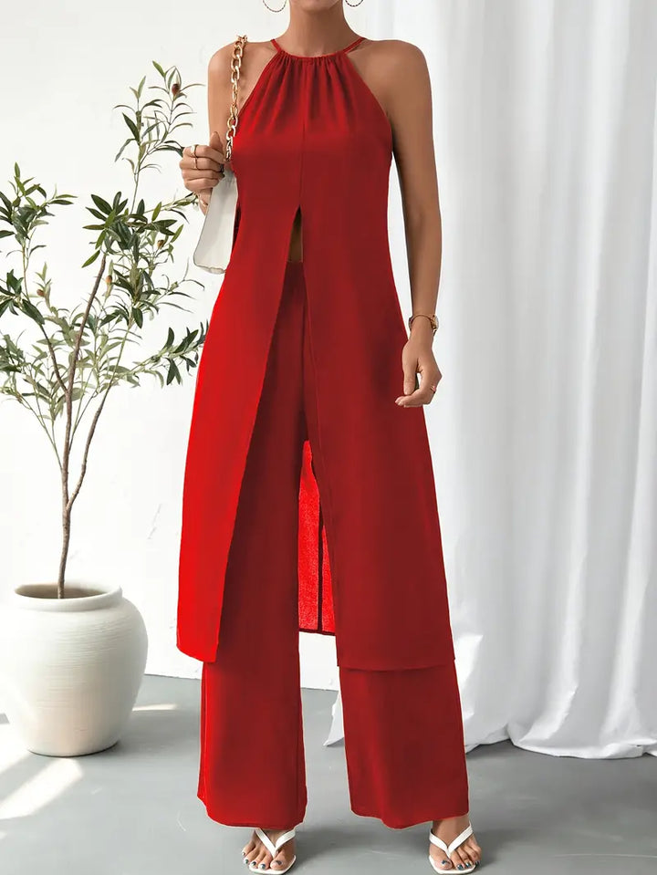 Eirini - Elegant Sleeveless Two Piece Set