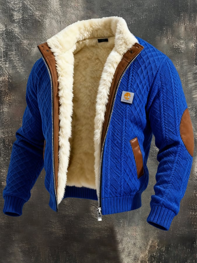 Claudio - Retro Textured Knitted Jacket