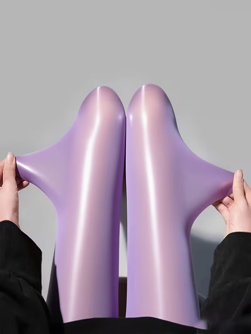 Bekah - High Shine Stretch Footed Tights