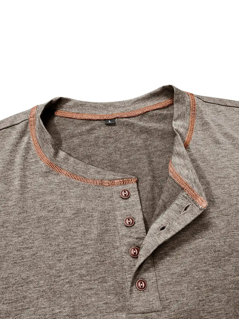 Orazio - Short Sleeve T Shirt With Button