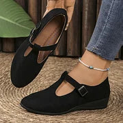 Nannie - Comfortable Orthopedic Moccasins With Buckle