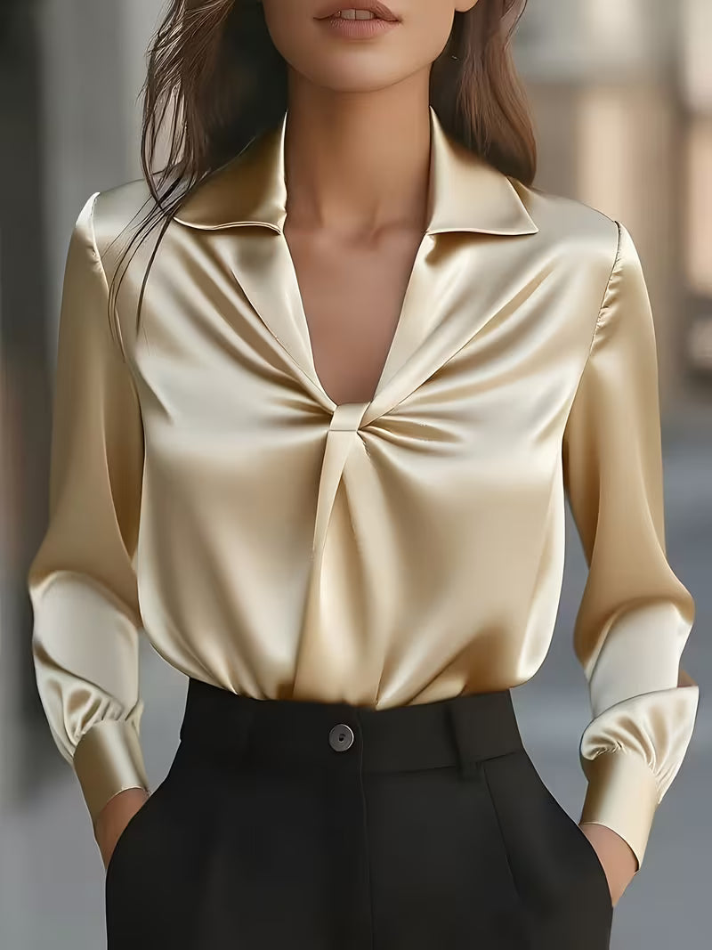 Leylah - Elegant Long Sleeve Blouse
