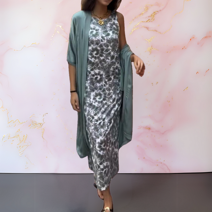 Shelly - Elegant Dress With Cardigan