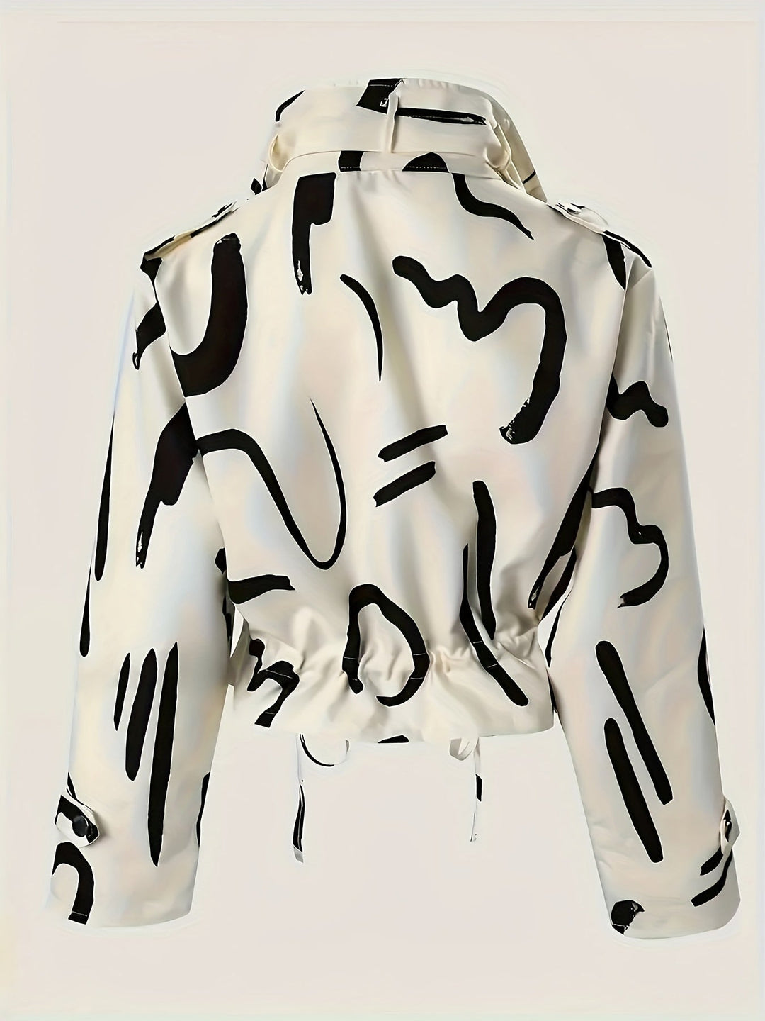 Solariflow - Multi-Pocket Drawstring Waist Jacket