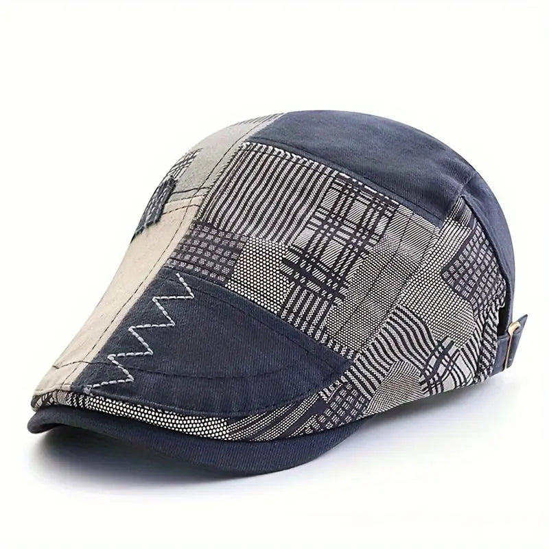 Lebron - Vintage Patchwork Newsboy Cap