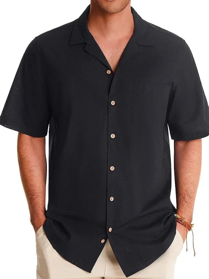 Huib - Casual Lapel Pocket Shirt