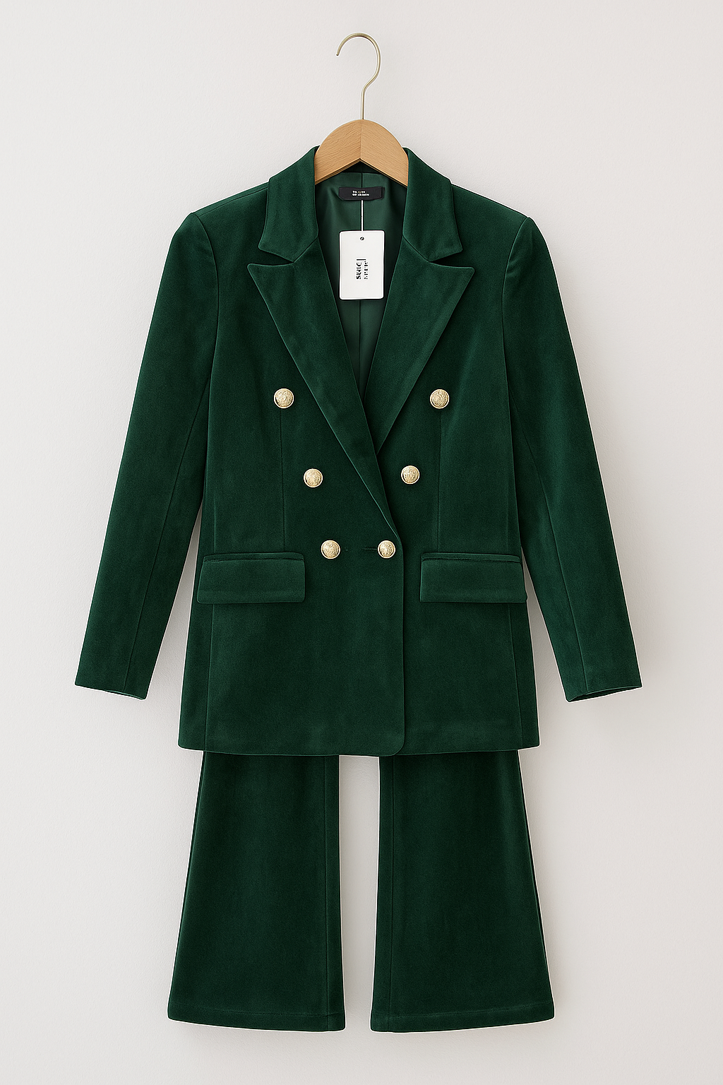 Dimitra - Velvet Double Breasted Blazer Set