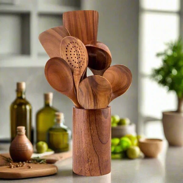 Atlasmark - Teak Cooking Set