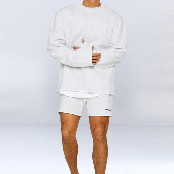 Leszek - Stylish Long Sleeve Sweater Shirts With Shorts