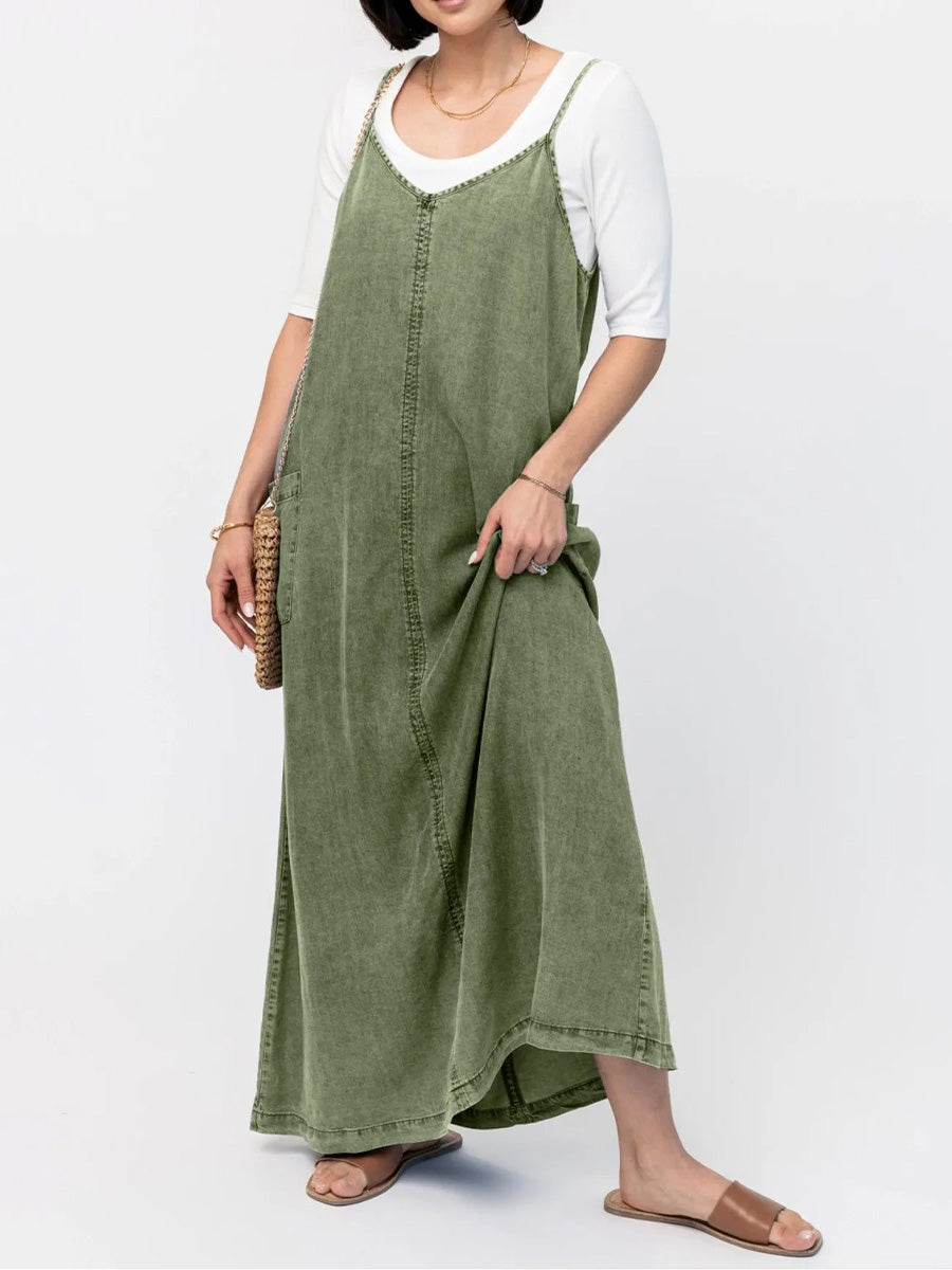 Éricaa - Loose Fit Denim Maxi Dress