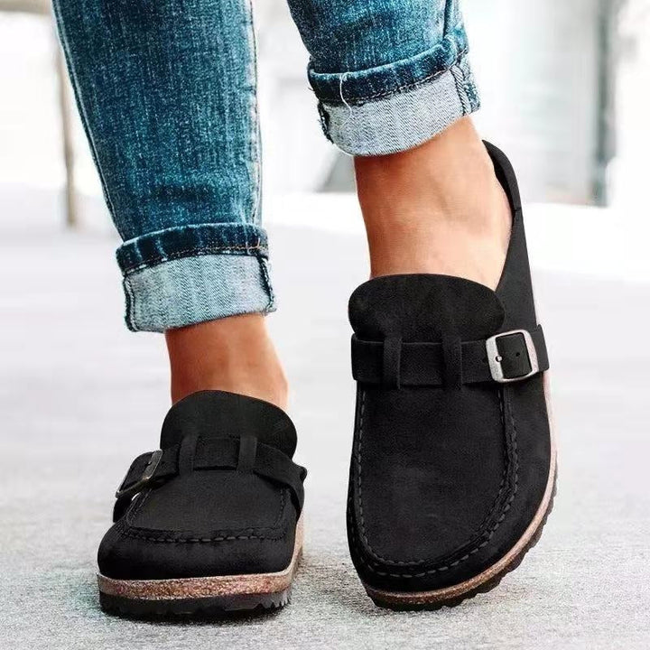 Anerorica - Buckle Strap Suede Loafer