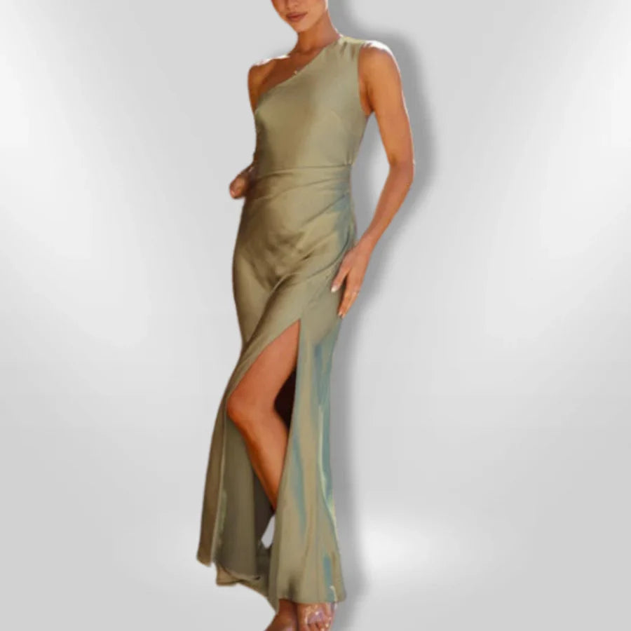 Erminia - Asymmetrical Slit Dress