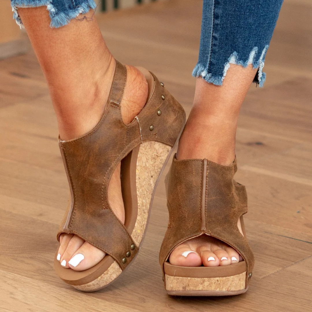 Makrina - Comfortable Wedge Heel Sandals