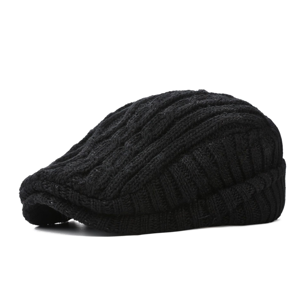 Rubyn - Textured Knit Flat Cap